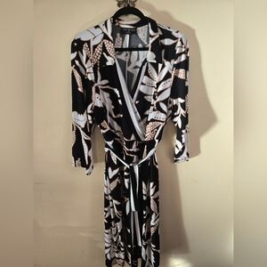 Lane Bryant Black and White Patterned Dress